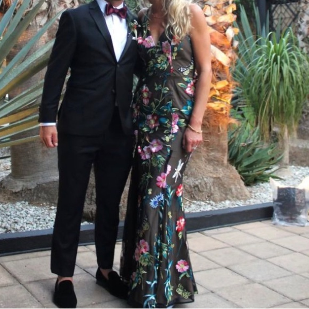 Iris Floral Maxi Gown - dress the population